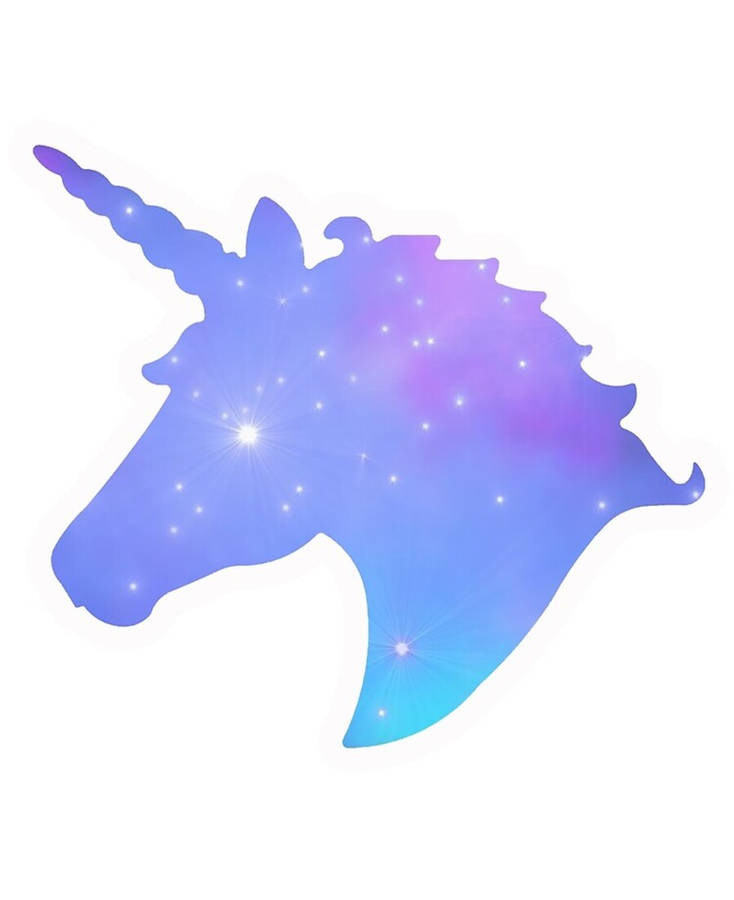 Minimalist Illustration Head Galaxy Unicorn Wallpaper