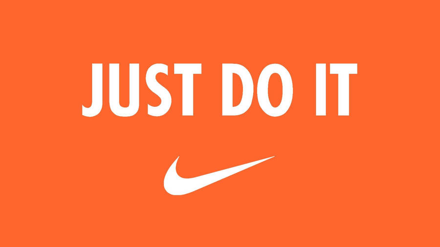 Minimalist Just Do It In Orange Wallpaper