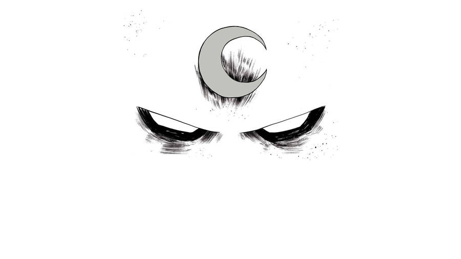 Minimalist Moon Knight Mask Wallpaper
