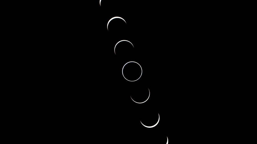 Minimalist Moon Phases Graphic Wallpaper