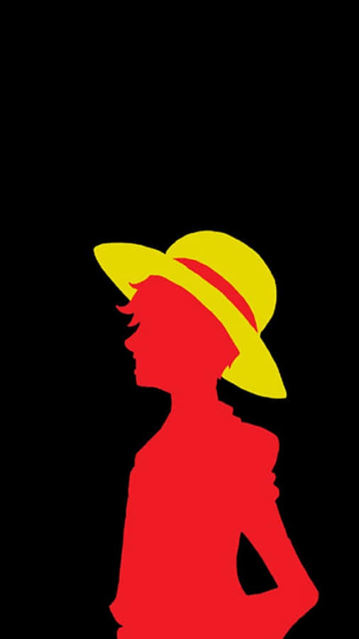 Minimalist One Piece Red Luffy Art Wallpaper