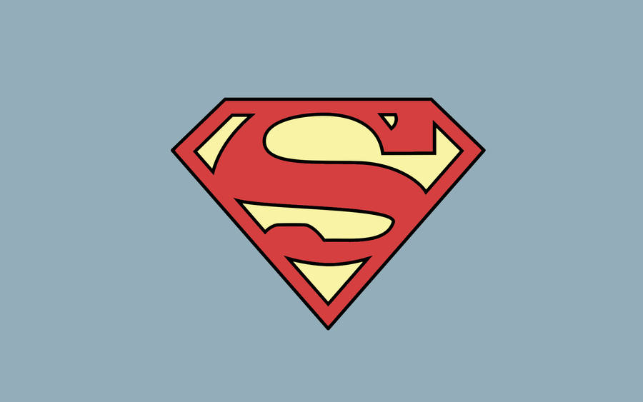 Minimalist Pastel Aesthetic Superman Logo Wallpaper