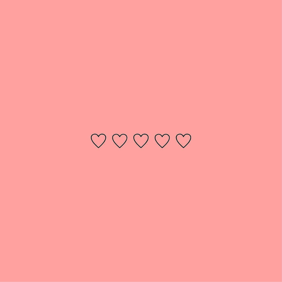 Minimalist Pastel Pink Heart Aesthetic Wallpaper