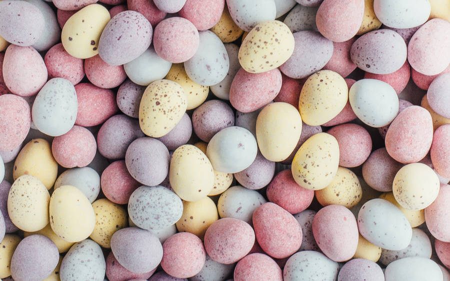 Minimalist Pebbles In Various Pastel Colors Wallpaper