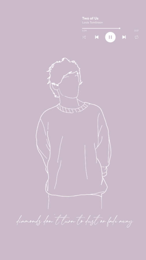 Minimalist Purple Louis Tomlinson Wallpaper