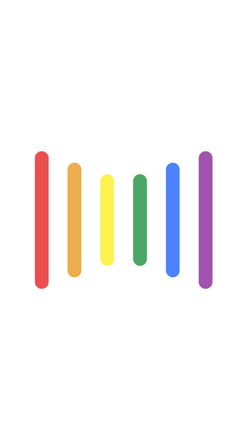 Minimalist Rainbow Lines Lgbt Iphone Wallpaper