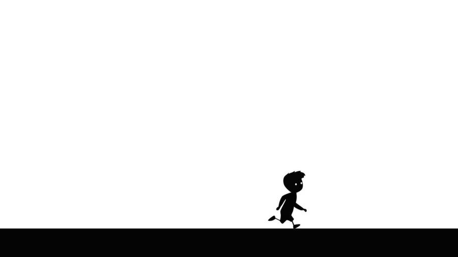 Minimalist Running Boy Wallpaper