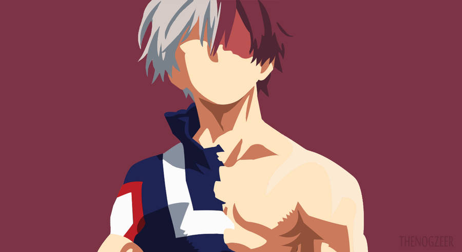 Minimalist Shoto Todoroki Aesthetic Wallpaper