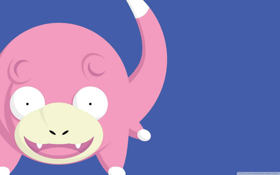 Minimalist Slowpoke Blue Wallpaper