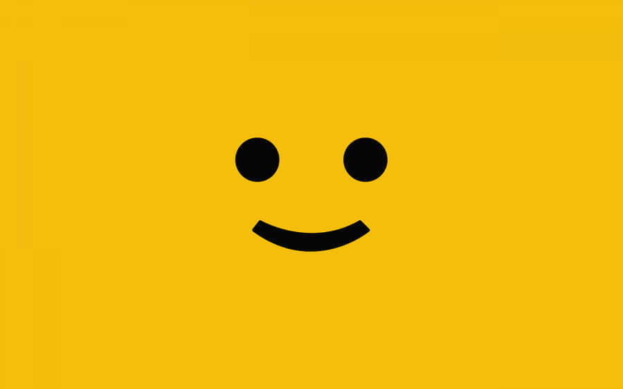 Minimalist Smile In Yellow Aesthetic Desktop Wallpaper