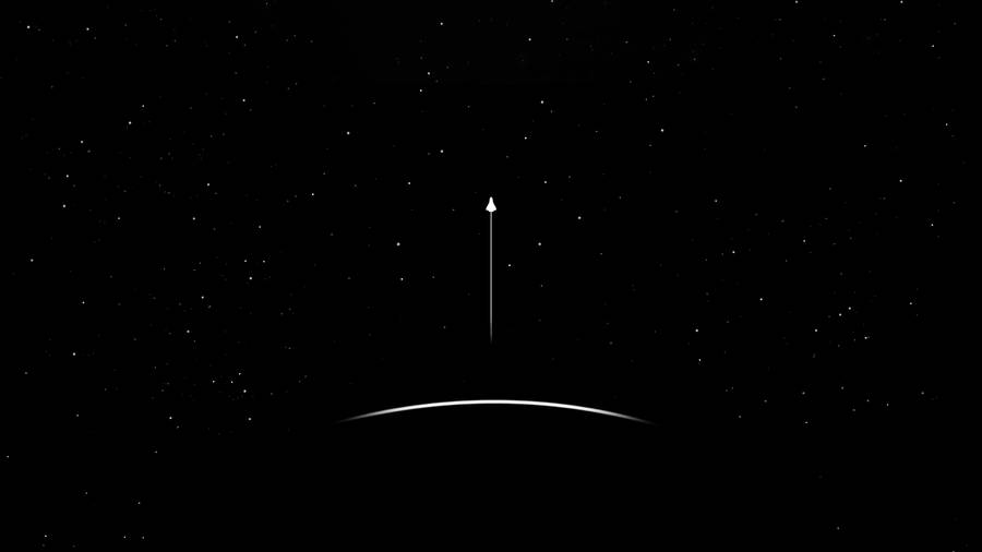 Minimalist Space Background Black Wallpaper