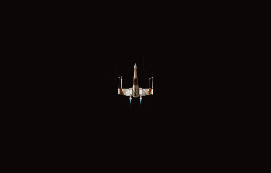 Minimalist Star Wars White Aircraft Wallpaper