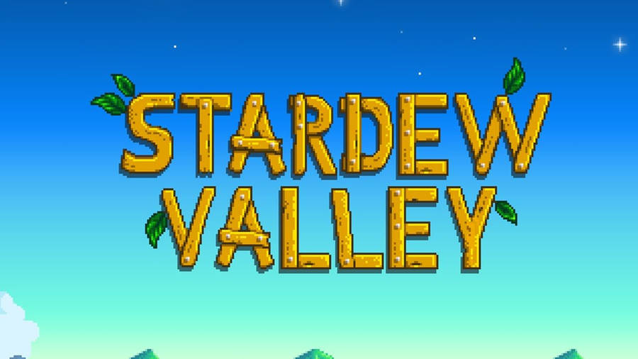 Minimalist Stardew Valley Logo Wallpaper