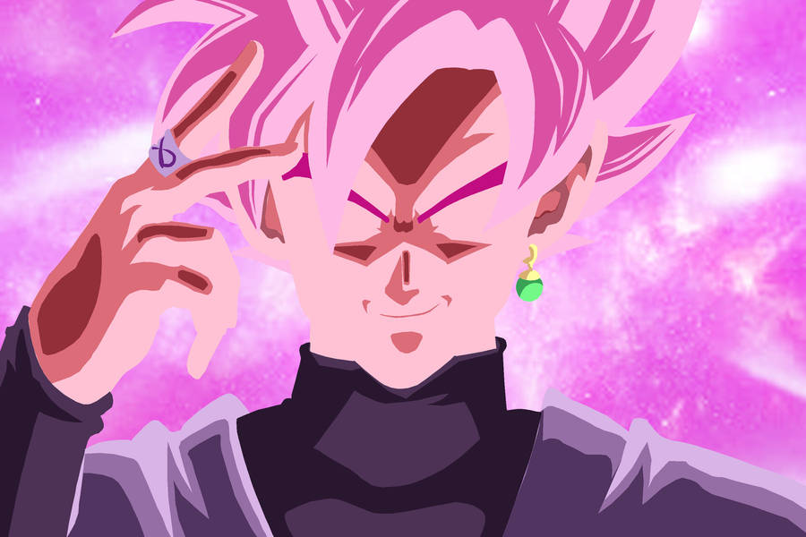 Minimalist Super Saiyan Rose Black Goku Wallpaper