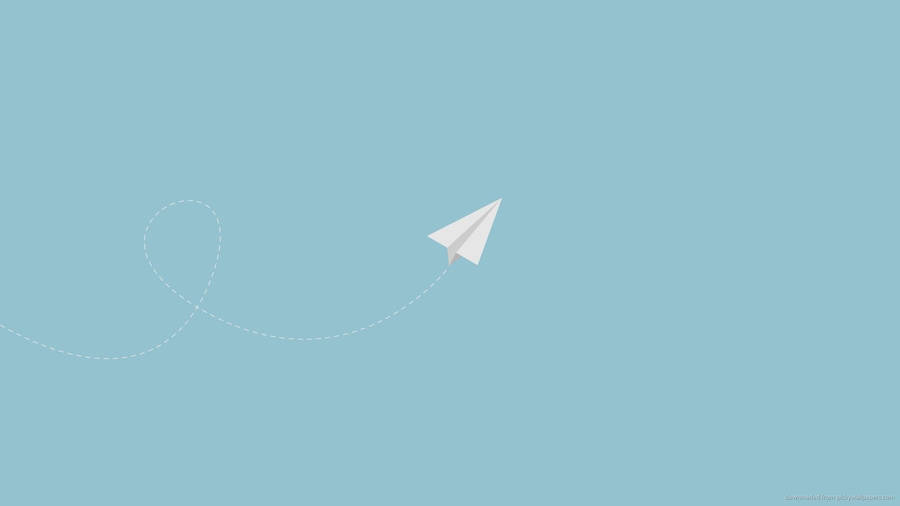 Minimalist Tablet Paper Plane Wallpaper