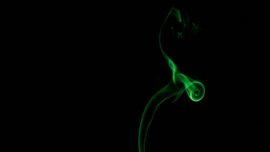 Minimalist Tiny Green Smoke Swirl Wallpaper