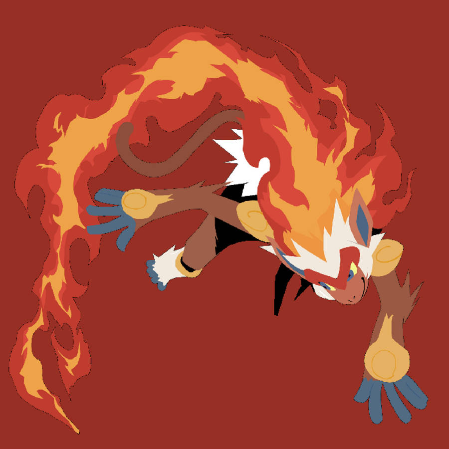 Minimalist Vector Art Infernape Wallpaper