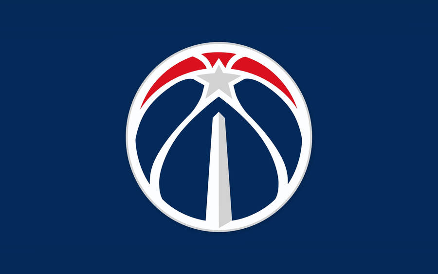 Minimalist Washington Wizards Emblem In Blue Wallpaper