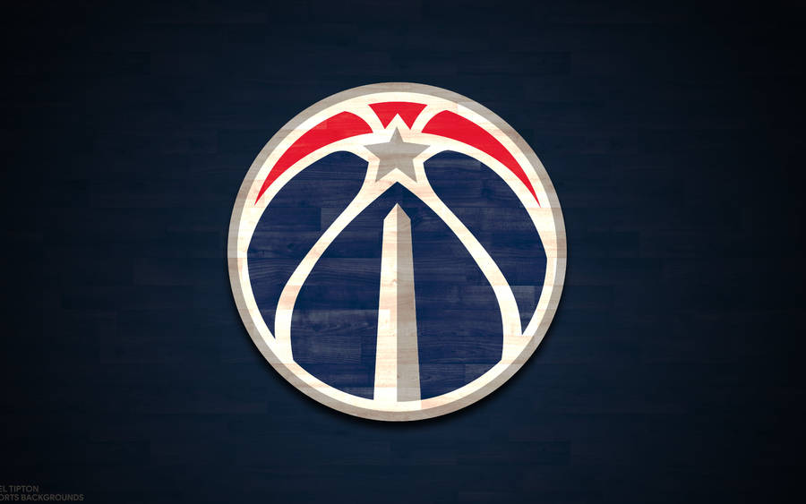 Minimalist Washington Wizards Logo In Blue Wallpaper