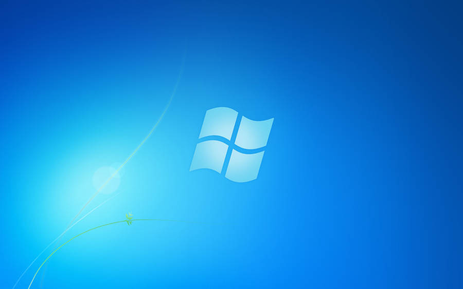 Minimalistic Blue Windows 7 Screen Wallpaper