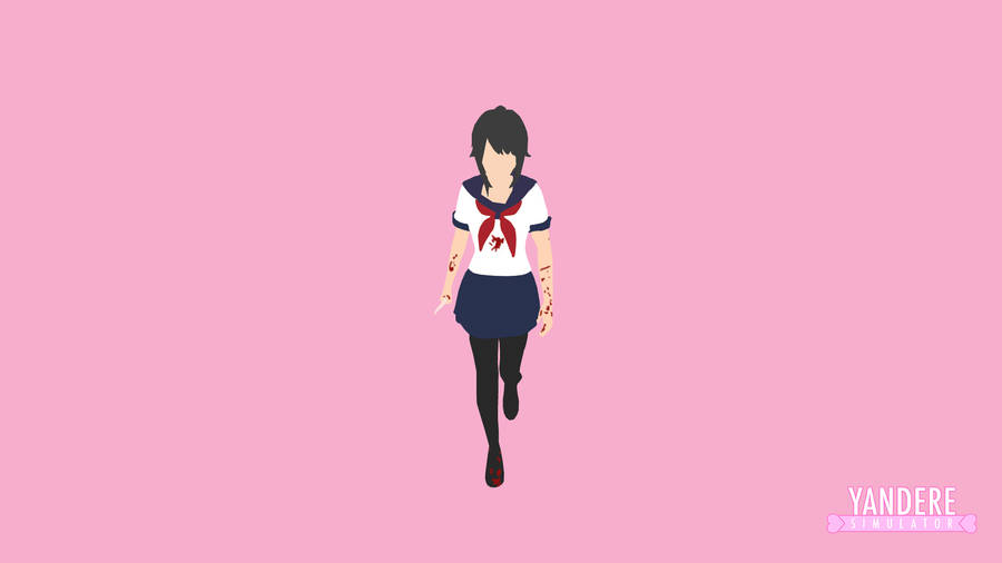 Minimalistic Yandere Simulator Poster Wallpaper