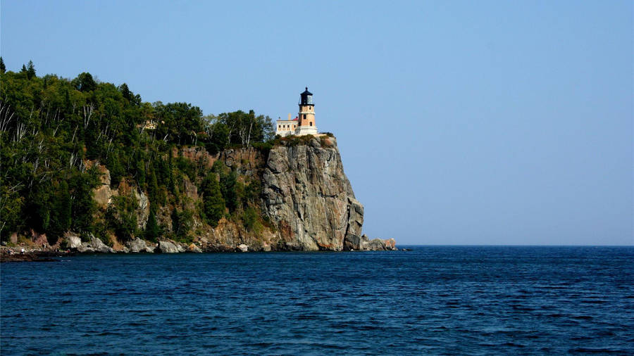 Minnesota Lighthouse Cliff Wallpaper