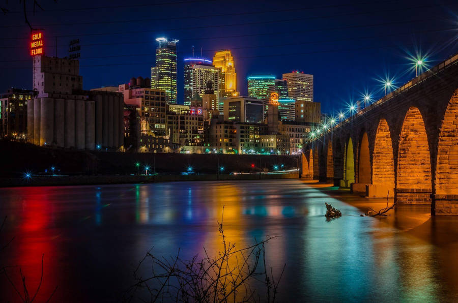 Minnesota Stone Arch Bridge Wallpaper