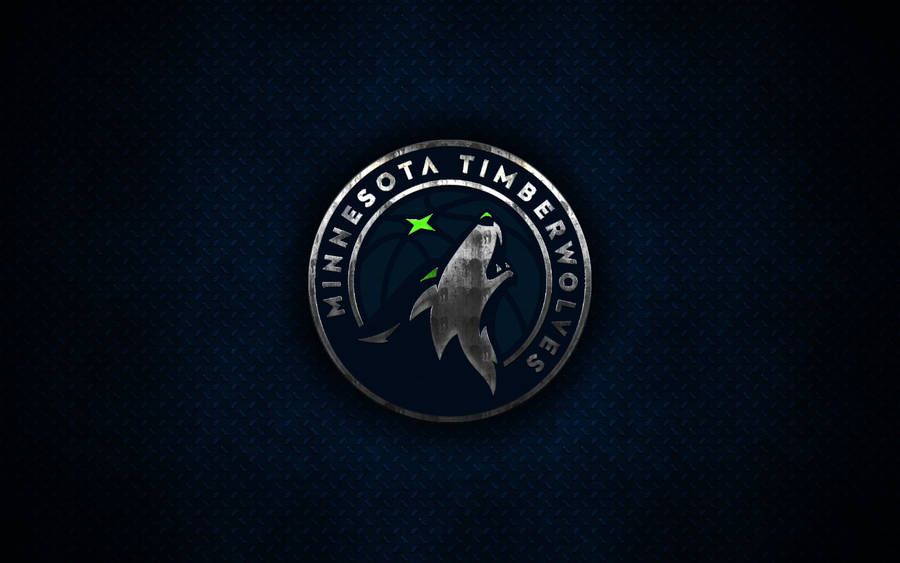 Minnesota Timberwolves In Criss Cross Metal Wallpaper