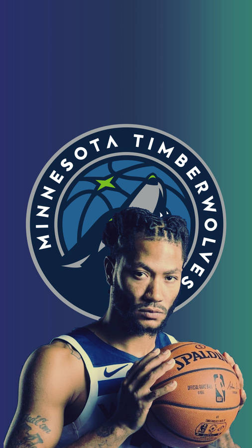 Minnesota Timberwolves Star Derrick Rose In Action Wallpaper