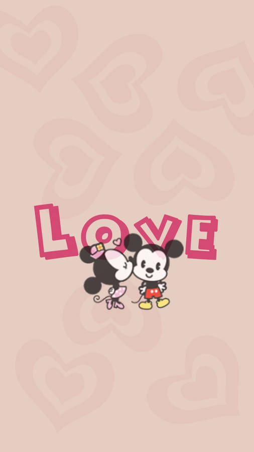 Minnie Mouse Chibi Love Wallpaper
