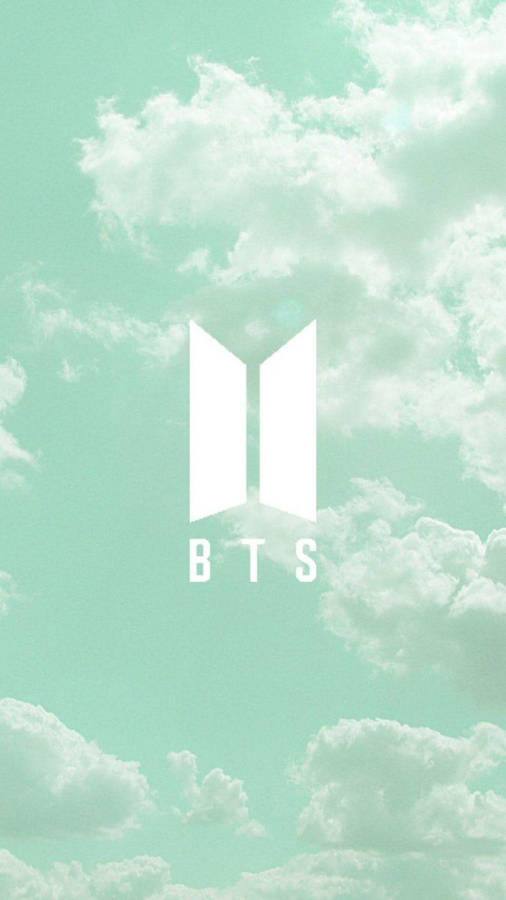 Mint Green Aesthetic Bts Logo Wallpaper