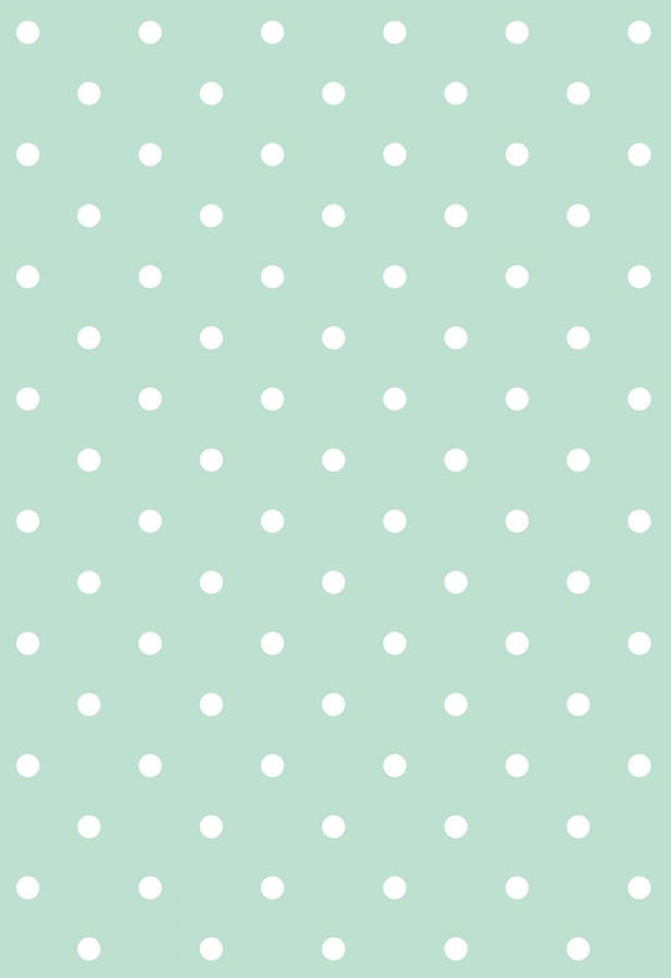 Mint Green Polka Dots Wallpaper