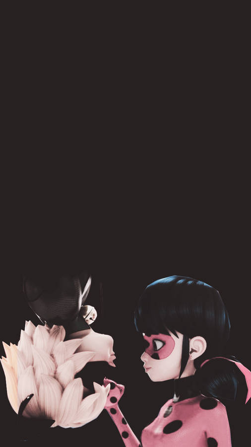 Miraculous Ladybug And Cat Noir Upside-down Wallpaper