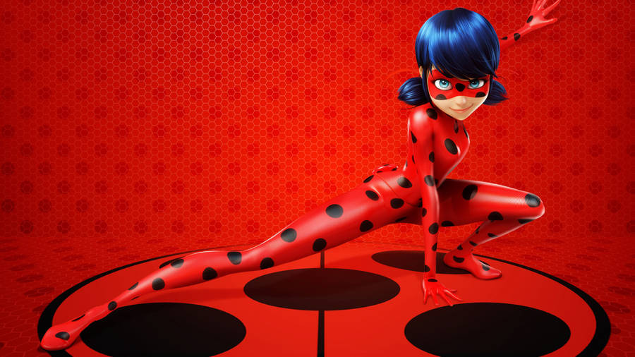 Miraculous Ladybug Outstretch Leg Pose Wallpaper