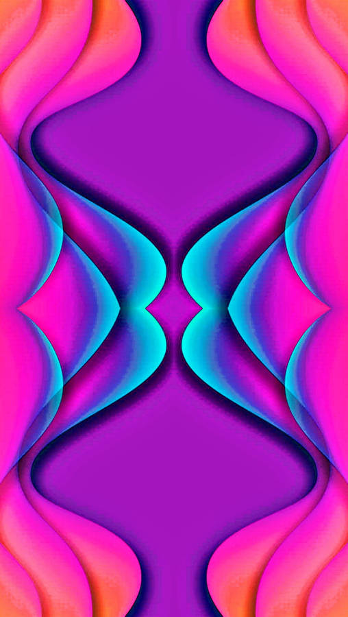 Mirrored Pink 3d Iphone Art Wallpaper