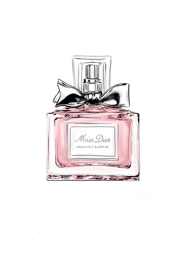 Miss Dior Perfume Drawing Wallpaper