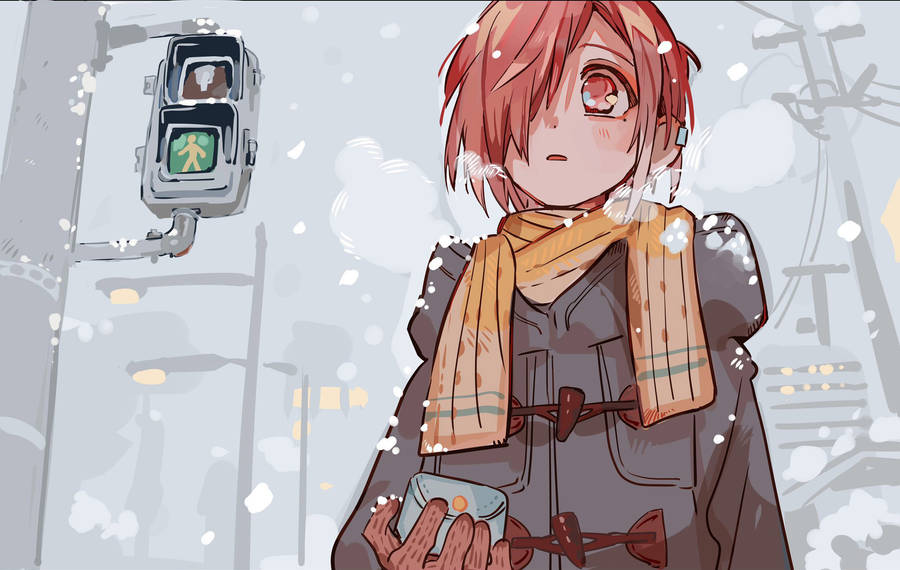 Mitsuba Sousuke In Winter Wallpaper