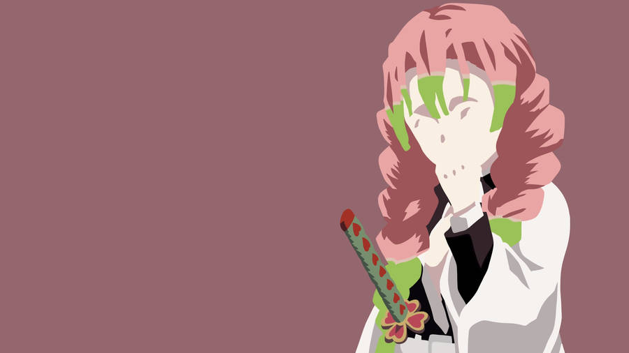 Mitsuri Kanroji Minimalist Wallpaper