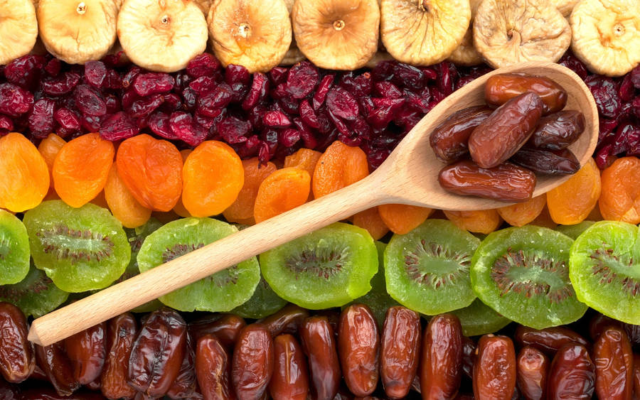 Mixed Dried Fruits Currant Kiwi Apricot Cranberries Wallpaper