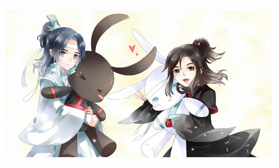 Mo Dao Zu Shi Wangxian With Bunny Toys Wallpaper