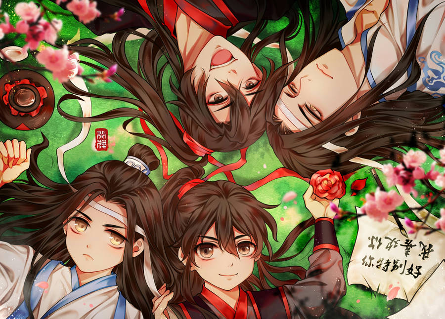 Mo Dao Zu Shi Wangxian With Kids Version Wallpaper