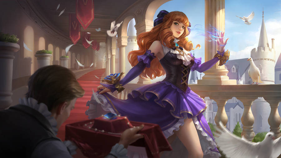 Mobile Legends Guinevere Ms. Violet Palace Balcony Wallpaper