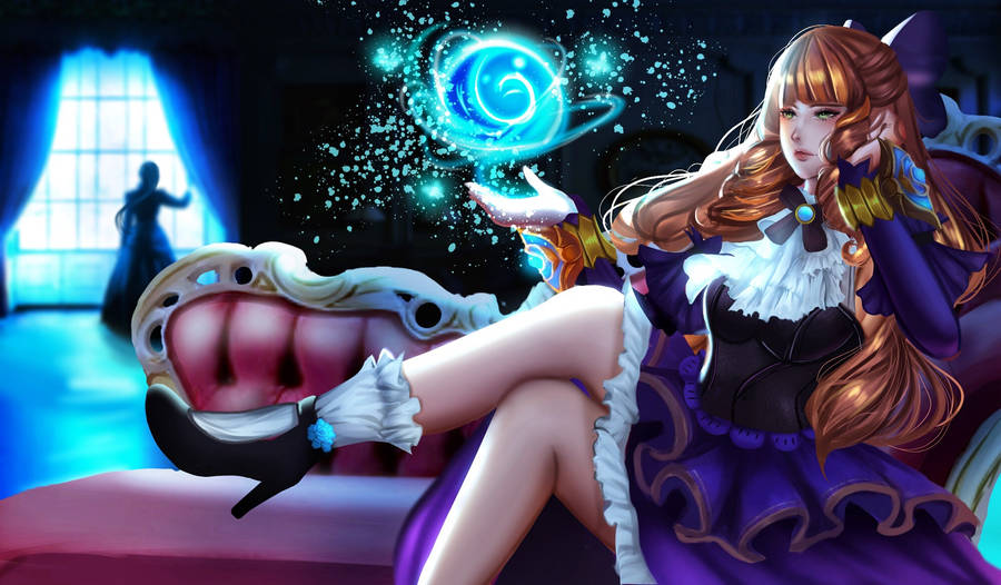 Mobile Legends Guinevere Ms. Violet Sitting Wallpaper