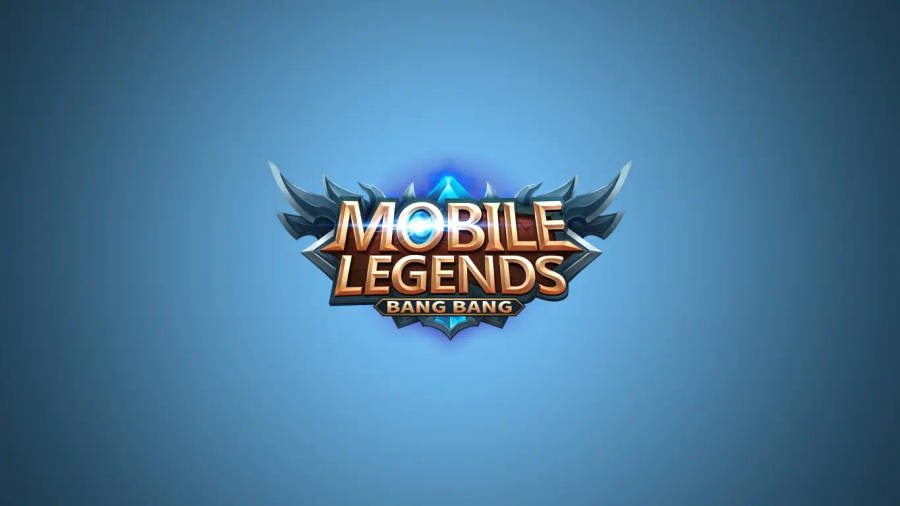 Mobile Legends Logo On Blue Background Wallpaper