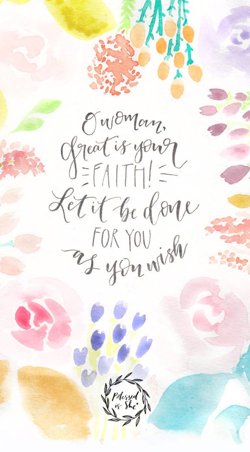 Mobile Watercolor Art Bible Verse Wallpaper