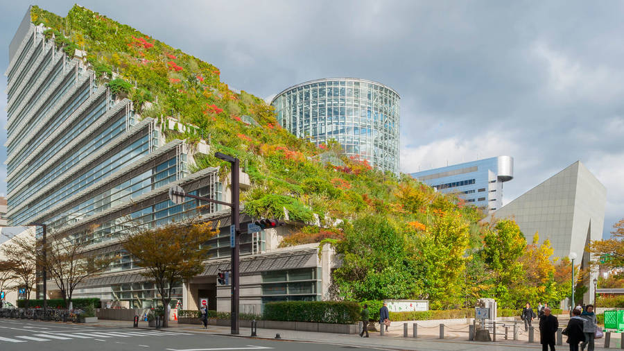 Modern Fukuoka City During Daytime Wallpaper