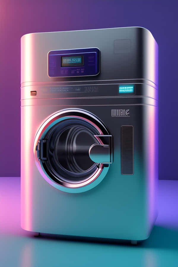 Modern Futuristic Washing Machine Wallpaper