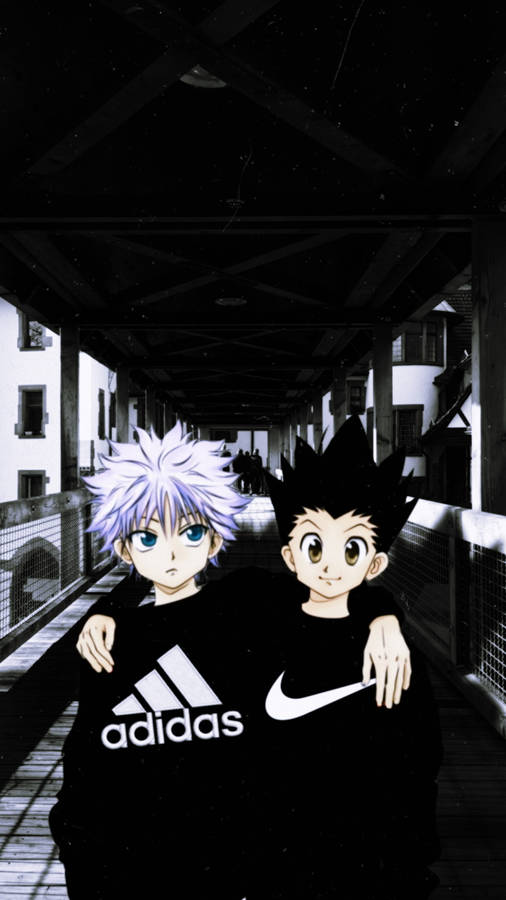 Modern Gon And Killua Fan Art Wallpaper