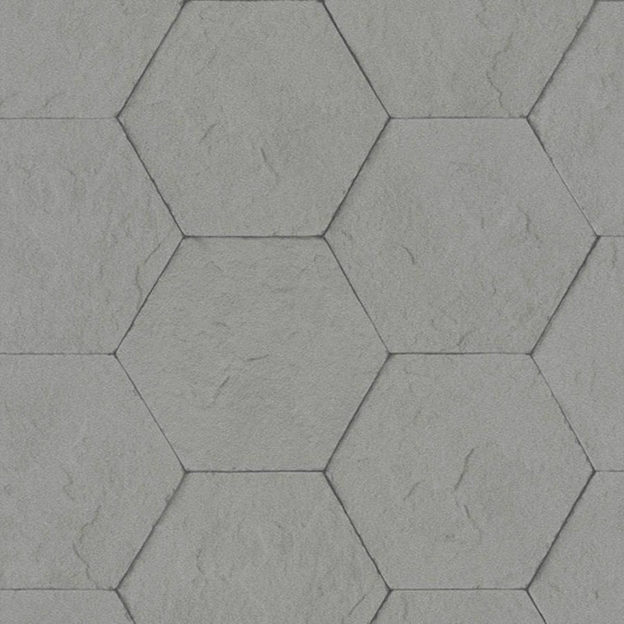 Modern Hexagonal Concrete Floor Tiles Wallpaper