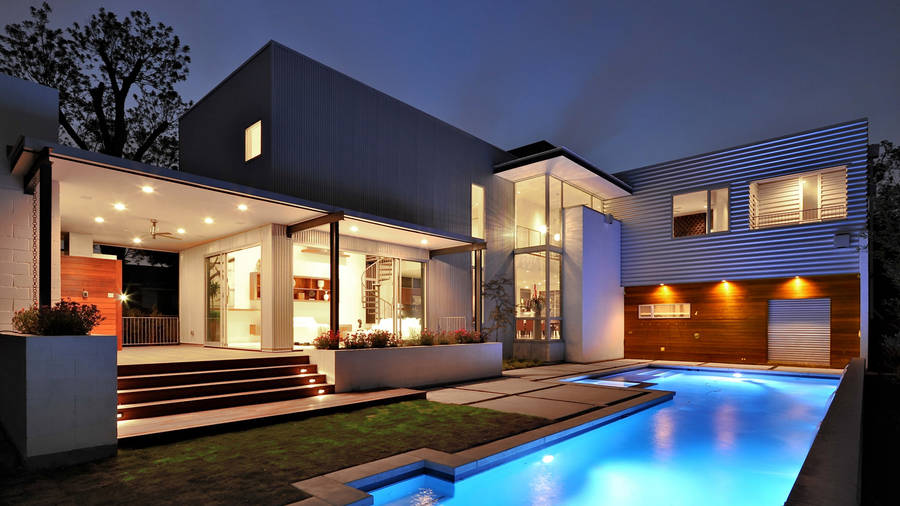 Modern House Google Meet Virtual Background Wallpaper